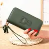 Gatinho Fofo Promoção Imperdível Lançamento Novo Carteira de Mão Feminina Longa com Zíper Estilo Coreano Moda Bolsa de Mão Porta-Moedas Grande Capacidade