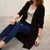 Cárdigan Abrigo de Punto de Longitud Media para Mujer Otoño e Invierno Nuevo Conjunto de Moda Primavera y Otoño Suéter Holgado Coreano Abrigo para Mujer