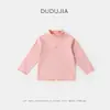 Camiseta de Manga Larga Dudu para Niña para Otoño e Invierno, Camiseta Térmica Cálida Infantil, Top de Invierno para Niñas, Ropa para Niñas Pequeñas, Ropa de Invierno