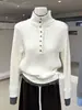 Suéter de Punto Trenzado Lavable a Máquina con Bloques de Color, Aspecto de Dos Piezas, para Mujer, Nuevo Otoño/Invierno 2025