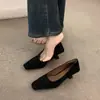 Elegantes Zapatos de Tacón Alto Retro para Mujer, Tacones de Aguja de Gamuza Otoño 2025, Adecuados para Combinar con Faldas, Zapatos de Oficina, Zapatos de Abuela