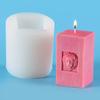 Molde de silicone líquido para vela cilíndrica diy decoração de cabeça de leão rosa pinha gesso aromaterapia molde de epóxi
