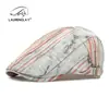 Sombrero Nuevo Estilo Primavera y Verano 2025 para Mujer con Marca de Tinta Graffiti Personalizada Sombrero Sucio Boina Británica para Hombre Sombrero Transpirable de Visera