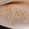 Pendientes Originales de Aguja de Plata Europeos y Americanos Minimalistas Geométricos de Cruz y Estrella, Tachuelas de Personalidad Estilo Fresco, Pendientes de Nicho de Gama Alta