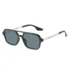 Nuevo Estilo Venta Caliente Transfronteriza Gafas de Sol Estilo Aviador Doble Puente Patillas Metálicas de Moda Tendencia para Hombres y Mujeres Gafas de Sol con Protección UV