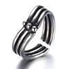 Weihua Ancient Silver Water Ripple Anel de Três Linhas Anel Tailandês Tailandês de Cauda de Prata Anel Prateado da Menina Moda Estilo Coreano Anel Pequeno
