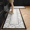Tapete de chão para cozinha antiderrapante à prova de óleo lavável sem necessidade de lavar tapete especial para pés à prova d'água resistente a manchas tapete de couro pvc doméstico inteiro