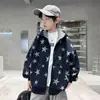 Ropa de abrigo para niño primavera y otoño 2026 nuevo estilo top de punto para niños mayores cárdigan con capucha para niño venta al por mayor