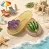 Chanclas de Frutas con Purpurina de Dibujos Animados Accesorios de Resina Llaveros Manuales de Pegamento de Crema Pinzas para el Cabello Parches Materiales Decorativos