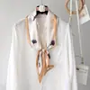 Cinturón de Bufanda Larga de Seda Combinado con Jeans, Falda de Mujer, Cinta Decorativa Blanca Estilo Francés, Goma para el Cabello, Diadema, Accesorio para el Cabello, Bufanda