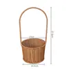 Cesta de Flores Tejida a Mano de Mimbre Sintético, Cesta de Regalo de Frutas, Cesta de Flores para Floristería, Cesta Tejida para Huevos para el Hogar, Cesta para Fresas