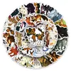 50 Adesivos de Gato Guerreiro, Adesivos Fofos de Desenho Animado Pintados para Copos, Cadernos e Cartões Decorativos, Atacado para Vendas Transfronteiriças