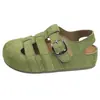 Sandálias Romanas Vazadas Retrô para Mulheres Primavera/Verão 2026 Outdoor Calce Fácil Solado Grosso Moda Casual Sandálias Birkenstock Estilo Mais Vendido