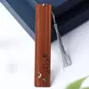 Separador de Sándalo Estanque de Lotos Luz de Luna, Separador de Madera Grabable Tallado, Separador Pequeño de Estilo Artístico