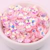 Lentejuelas cóncavas de flor de ciruelo de punta dorada importadas de 6/8 mm 30 colores bordado cosido a mano ropa accesorios diy