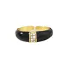 Anillo de Esmalte con Pedrería Estilo Vintage, Disponible en Múltiples Colores, Anillo Chapado en Oro, Anillo Versátil de Dedo Índice de Lujo Ligero de Nicho