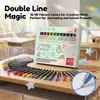 Bolígrafo de contorno de doble línea de gran venta transfronteriza para estudiantes, scrapbooking DIY, tarjetas de felicitación, bolígrafo fluorescente, marcador con purpurina, resaltador