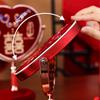 Espejo rojo de boda un par de novia mujer para acompañar el maquillaje festivo de boda espejo feliz artículos para boda