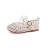 Zapatos Mary Jane Estrellados con Pedrería de Hada para Niñas 2026 Nuevos Sandalias de Punta Cerrada con Malla de Encaje y Moño para Bebé