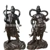 Esculturas de Bronce de los Dos Generales, Adornos Artesanales de Bronce, Dioses de la Puerta, Ojos de Mil Millas y Orejas de Viento Dioses de la Puerta, Esculturas y Adornos Decorativos