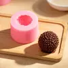 Forma de Bolo Redonda com Pontos Esférica de Silicone Molde DIY Artesanal para Chocolate Fondant Decoração