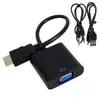 Cable Adaptador HDMI a VGA con Alimentación de Audio a Cable de TV Computadora Adaptador HD HDMI a VGA