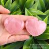 Adornos de piedra natural con forma de corazón de cristal natural de 45 mm, adornos de amor, manualidades de gemas, joyería de piedra de cristal