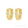 Fábrica em estoque fivela de orelha simples brilhante banhada a cobre ouro real 18K estilo frio personalidade tendência feminina fivelas de orelha versáteis brincos