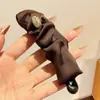 Presilha de Cabelo Popular de Laço para Mulheres, Prendedor Banana para Meio Rabo de Cavalo, Coque de Cabelo Meio Preso, Prendedor de Tubarão, Acessório de Cabelo com Presilha Vertical para o Inverno