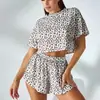 Pijama com Estampa de Leopardo Transfronteiriço Wildberries 2024 Pijama Sexy Europeu e Americano para Mulheres Roupa de Casa