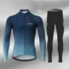 Roupa de Ciclismo Fina de Secagem Rápida com Proteção Solar para Primavera e Verão, Conjunto de Manga Longa, Equipamento de Ciclismo de Estrada e Montanha Masculino e Feminino