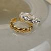 Anillo de plata 925 con diamantes de estilo coreano para mujer, anillo simple brillante retorcido, anillo de índice de estilo frío