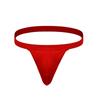 CLEVER-MENMODE Cueca Fio Dental Sexy Vazia Unissex para Homens Cor Sólida Roupa Íntima Europeia e Americana com Bolso Grande Roupa Íntima