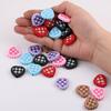 Corazón a Cuadros de Doble Cara Acrílico Agujero Recto Cuentas Sueltas DIY Cadena para Teléfono Móvil Hecha a Mano Materiales para Joyería con Cuentas Accesorios