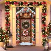Cortina de Puerta Navideña Tela Colgante Árbol de Navidad Muñeco de Nieve Hombre Mayor Tema Decoración de Entrada Arreglo Festivo Fuente Transfronteriza Fábrica