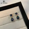 Aitong Joyería de Diseño, Lujo Accesible y Pendientes de Gama Alta, Elegantes y Brillantes, Pendientes de Gota de Agua Nicho, Pendientes de Zirconia con Borla