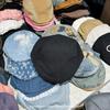 Chapéu estilo britânico vintage simples antigo cor sólida anti-avançado feminino primavera e outono moda all-match boina chapéu moderno