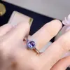 ¡Anillo de Tanzanita Natural con Deslumbrante Color Fuego, Finamente Elaborado en Plata 925! Piedra Principal 5*7mm