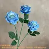 Flores Artificiales con 3 Cabezas de Rosas de Mil Capas para Decoración de Salón de Bodas, Pared de Flores, Guía de Pasillo, Escaparate de Centro Comercial y Materiales de Decoración para Restaurantes
