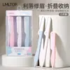 Lmltop Set de 3 Piezas de Recortadores Plegables para Cejas, Rasuradoras de Micro-Precisión para Cejas, Herramientas de Belleza, Personalización OEM al por Mayor