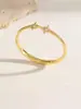 Conjunto de Pulseira Aberta e Anel de Luxo Leve Popular Transfronteiriço Totalmente Cravejado com Zircônia, Design de Nicho, Joias de Moda Transfronteiriça