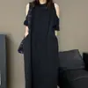 Vestido de Moda Tomara que Caia Plus Size para Mulheres, Novo Estiloso Solto Casual Emagrecedor Nicho Bolso Vestido Camiseta Vestido de Maternidade