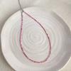 Collar de cuentas de cristal color caramelo de macarrón, cadena de clavícula colorida que combina con todo, cadena de cuello de corazón de moda de nicho para niña dulce