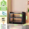 Estante de aço com portas de vidro transparente, armário de exposição, armário à prova de poeira para figuras, armário de armazenamento de metal, estante de aço