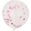 Venta Caliente Transparente Colorido Látex Lentejuela Globo Decoración de Boda Festiva Globo de Látex Transparente Confeti Venta al por Mayor