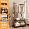 Perchero de Pie para Dormitorio, Perchero Interior Móvil Simple para Uso Doméstico, Perchero de Madera Maciza para Casas de Huéspedes