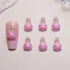 Lindos Accesorios de Arte para Uñas de Dibujos Animados Japoneses Sanrio Kt Cat Hielo Transparente Resina Piezas Pequeñas Materiales DIY Decoraciones para Uñas