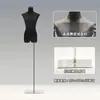 Loja de Roupas Estilo Coreano Manequim para Exposição de Roupas Manequim Feminino de Camurça Meio Corpo Suporte para Manequim Suporte de Exposição de Corpo Humano Completo