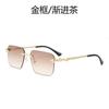 Gafas de sol transfronterizas nuevas para hombre, con diseño de serpiente, accesorios decorativos sin marco, gafas de sol para mujer, combinables con todo.