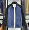 Moletom com Capuz de Lã Au Li Pesado Masculino Outono/Inverno com Pelúcia Espessa Jaqueta Masculina Bloco de Cores Manga Raglan Cardigã Gola Alta Tendência